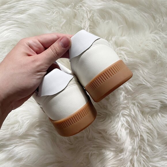 NEW Everlane White Cream Gray Releather Recycled Leather Court Sneakers - Picture 6 of 9